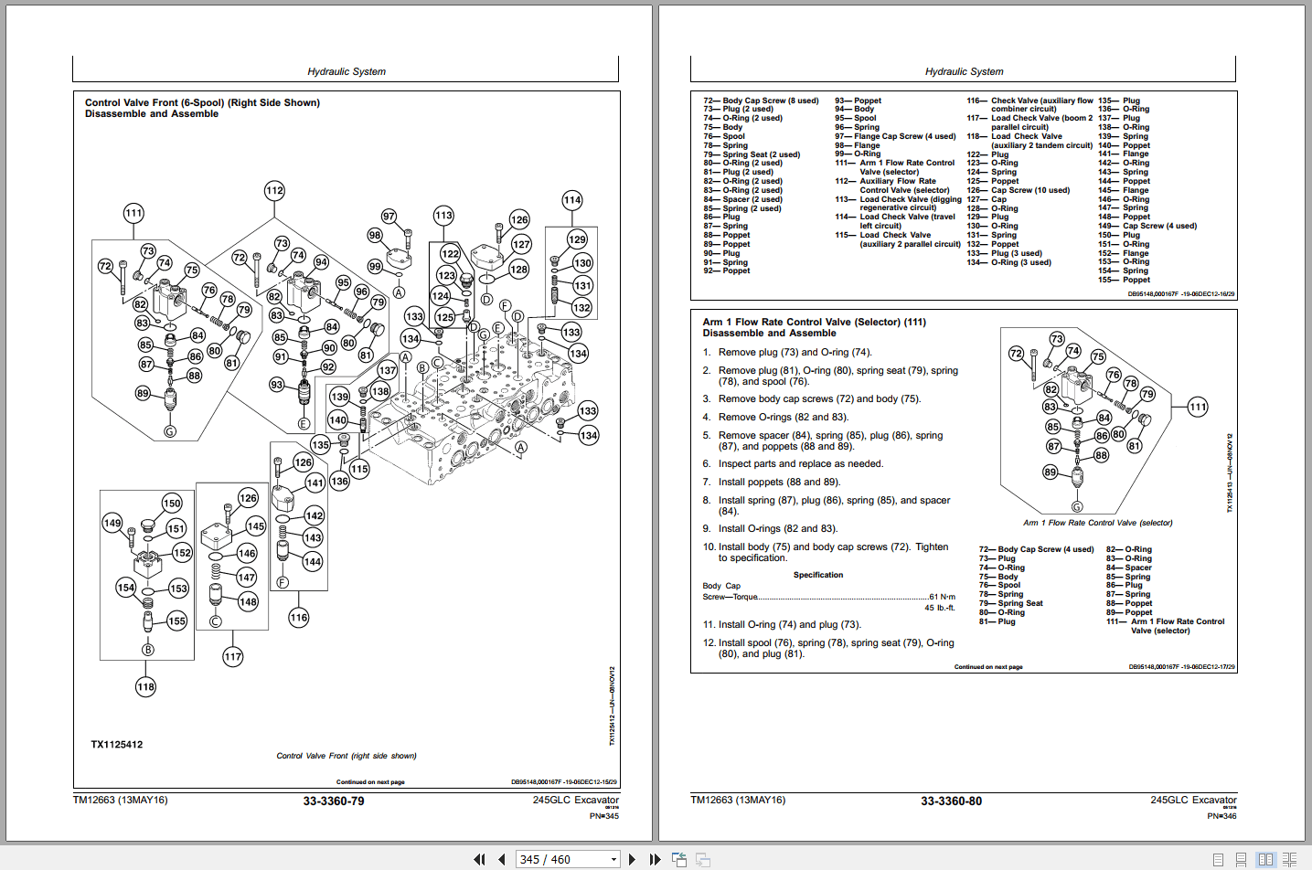 John Deere 245GLC Excavator Repair Technical Manual TM12663 2016 (3)