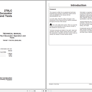 John Deere 270LC Excavator Operation Tests Manual TM1667 (1)