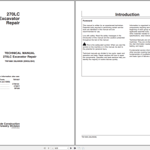 John Deere 270LC Excavator Repair Technical Manual TM1668 (1)