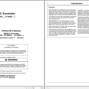 John Deere 300GLC Excavator Operators Manual OMT357638X19 F7 (1)