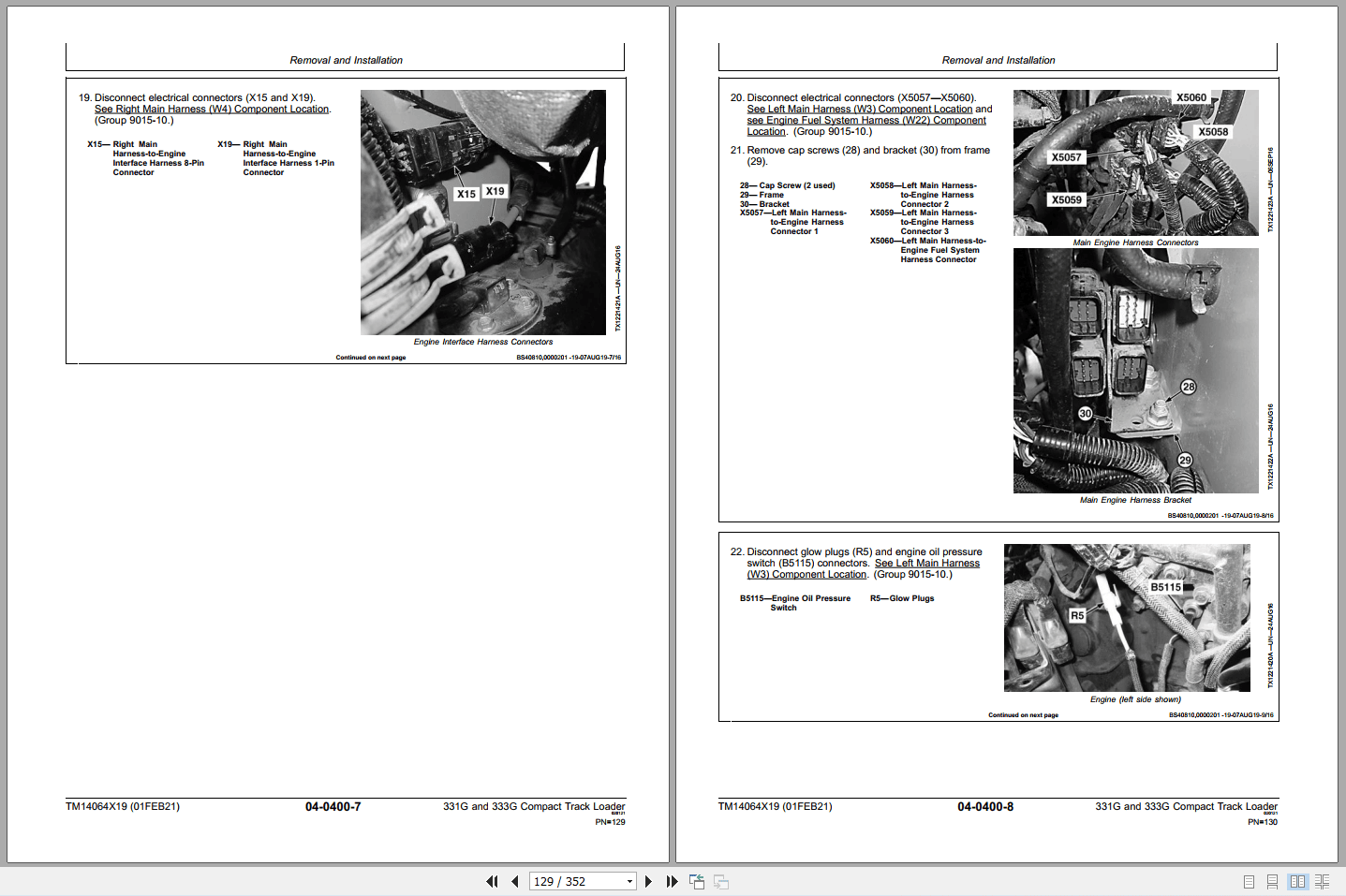 John Deere 331G 333G Compact Track Loader Repair Technical Manual TM14064X19 (2)