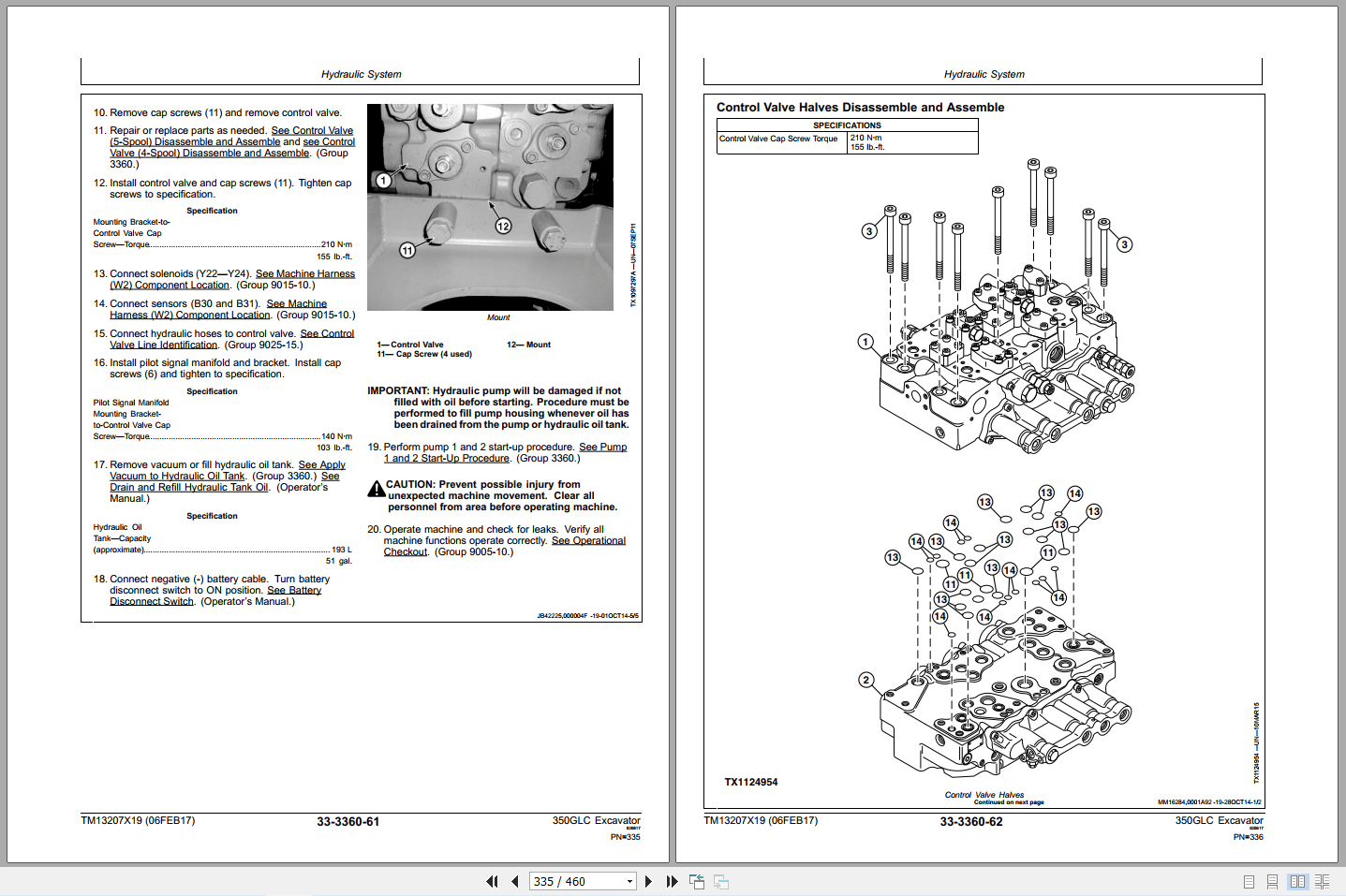 John Deere 350GLC Excavator Repair Technical Manual TM13207X19 (3)