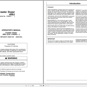 John Deere 450J Crawler Dozer Operators Manual OMT302214 B8 (1)