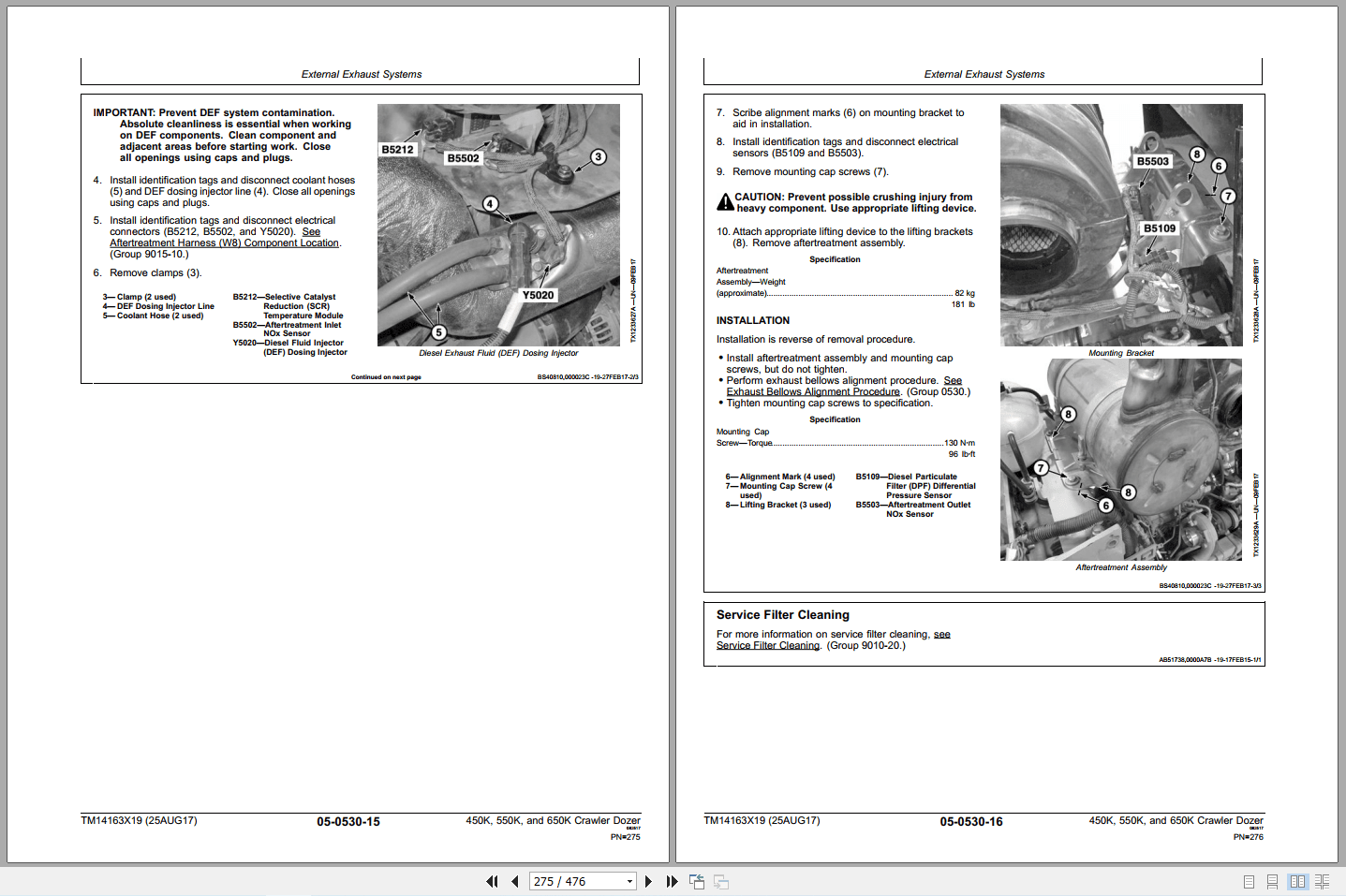 John Deere 450K 550K 650K Crawler Dozer Repair Technical Manual TM14163X19 2017 (2)