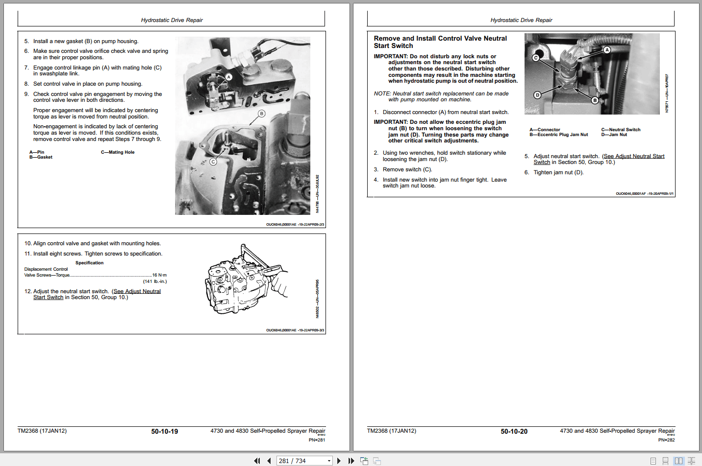 John Deere 4730 4830 Self Propelled Sprayer Repair Technical Manual TM2368 (2)