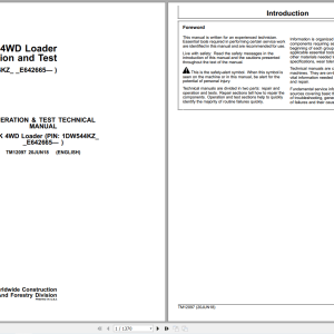 John Deere 544K 4WD Loader Operation Test Manual TM12097 2018 (1)
