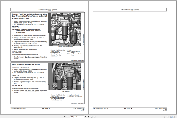 John Deere 544K 4Wd Loader Repair Technical Manual Tm13369X19 2017 (2)