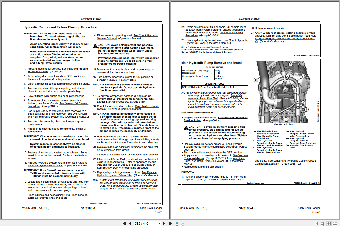 John Deere 544K 4WD Loader Repair Technical Manual TM13369X19 2018 (3)