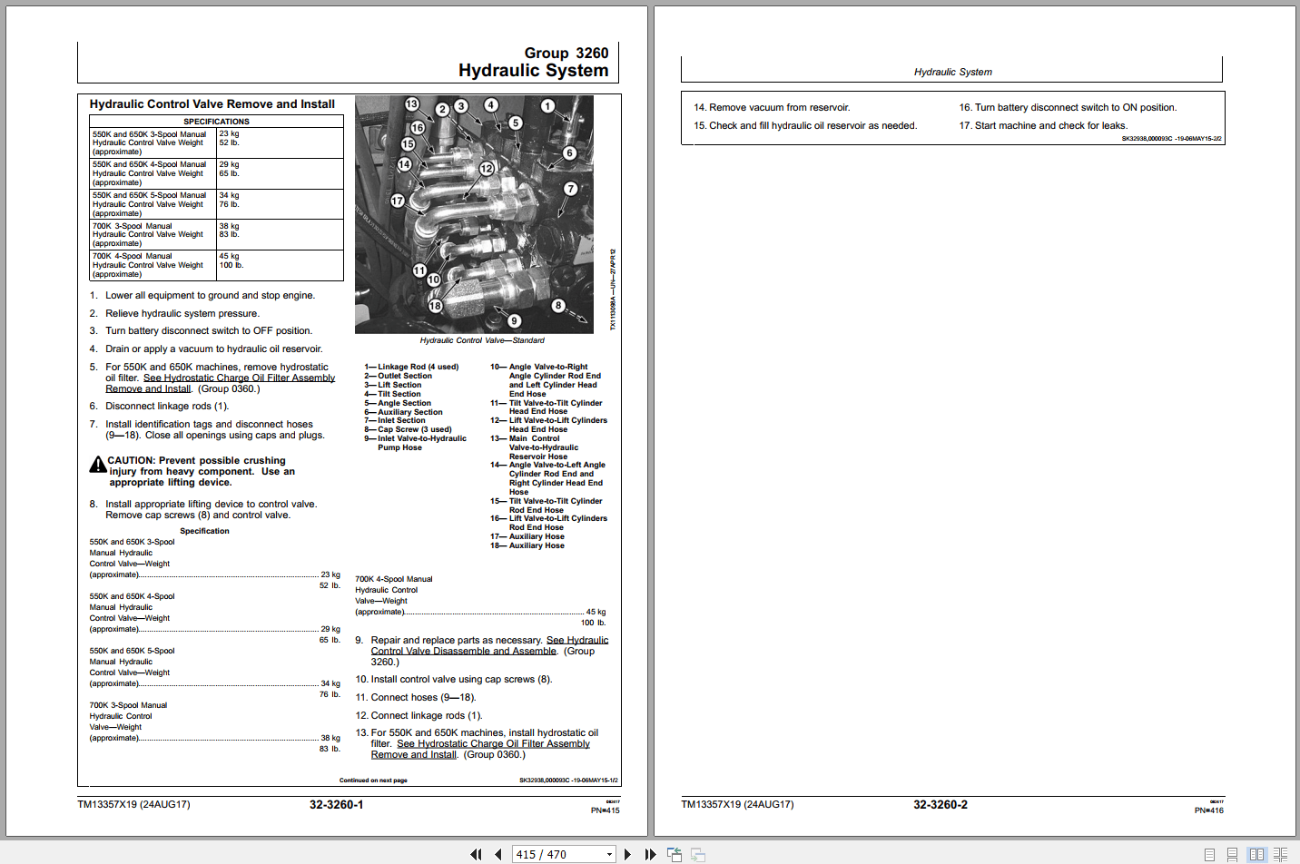 John Deere 550K 650K Crawler Dozer Repair Technical Manual TM13357X19 (3)