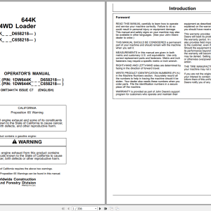 John Deere 644K 4WD Loader Operators Manual OMT344174 (1)