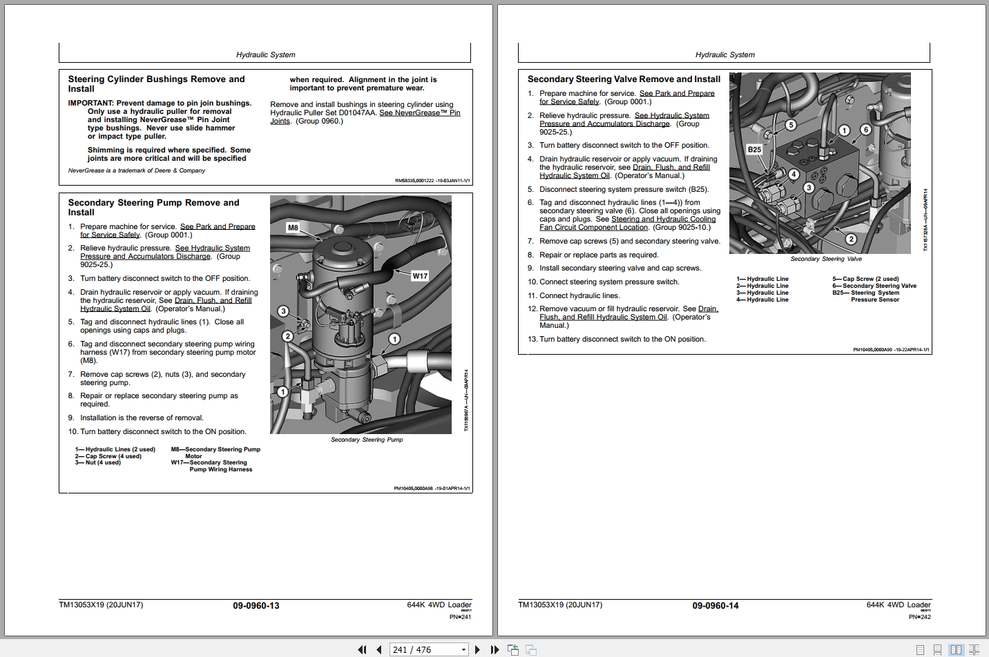 John Deere 644K 4WD Loader Repair Technical Manual TM13053X19 2017 (2)
