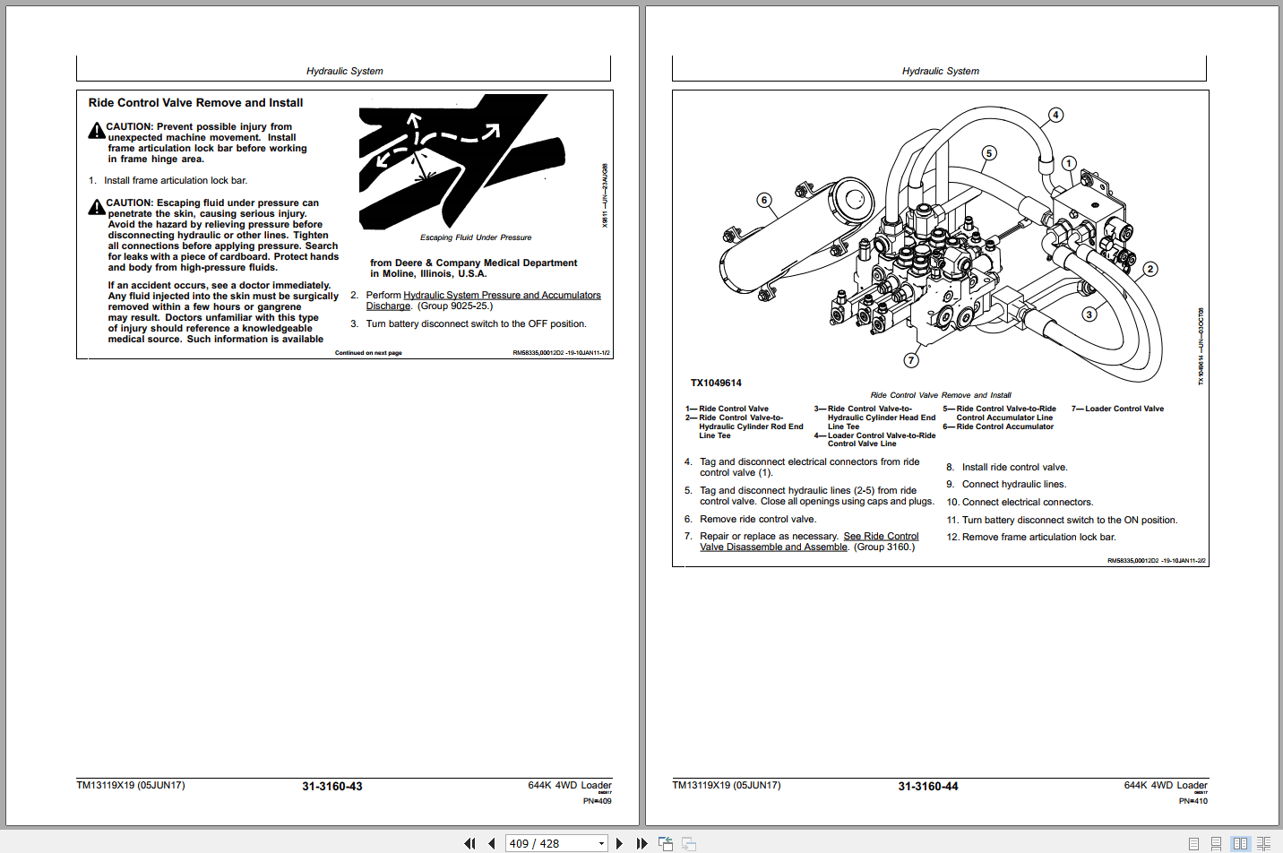 John Deere 644K 4WD Loader Repair Technical Manual TM13119X19 2017 (3)