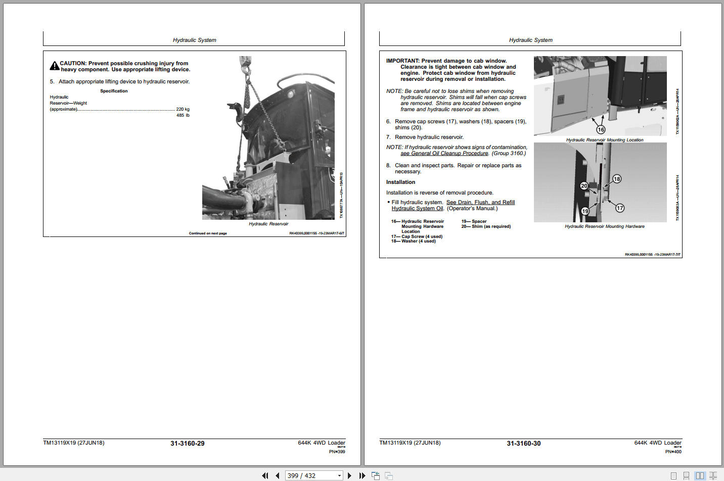 John Deere 644K 4WD Loader Repair Technical Manual TM13119X19 2018 (3)