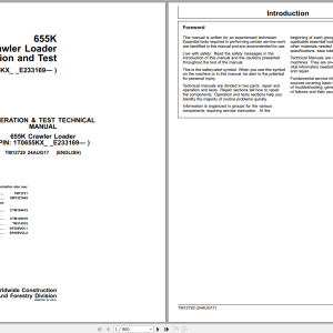 John Deere 655K Crawler Loader Operation Test Manual TM12720 (1)
