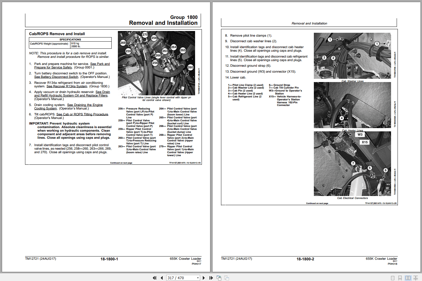 John Deere 655K Crawler Loader Repair Technical Manual TM12721 (3)