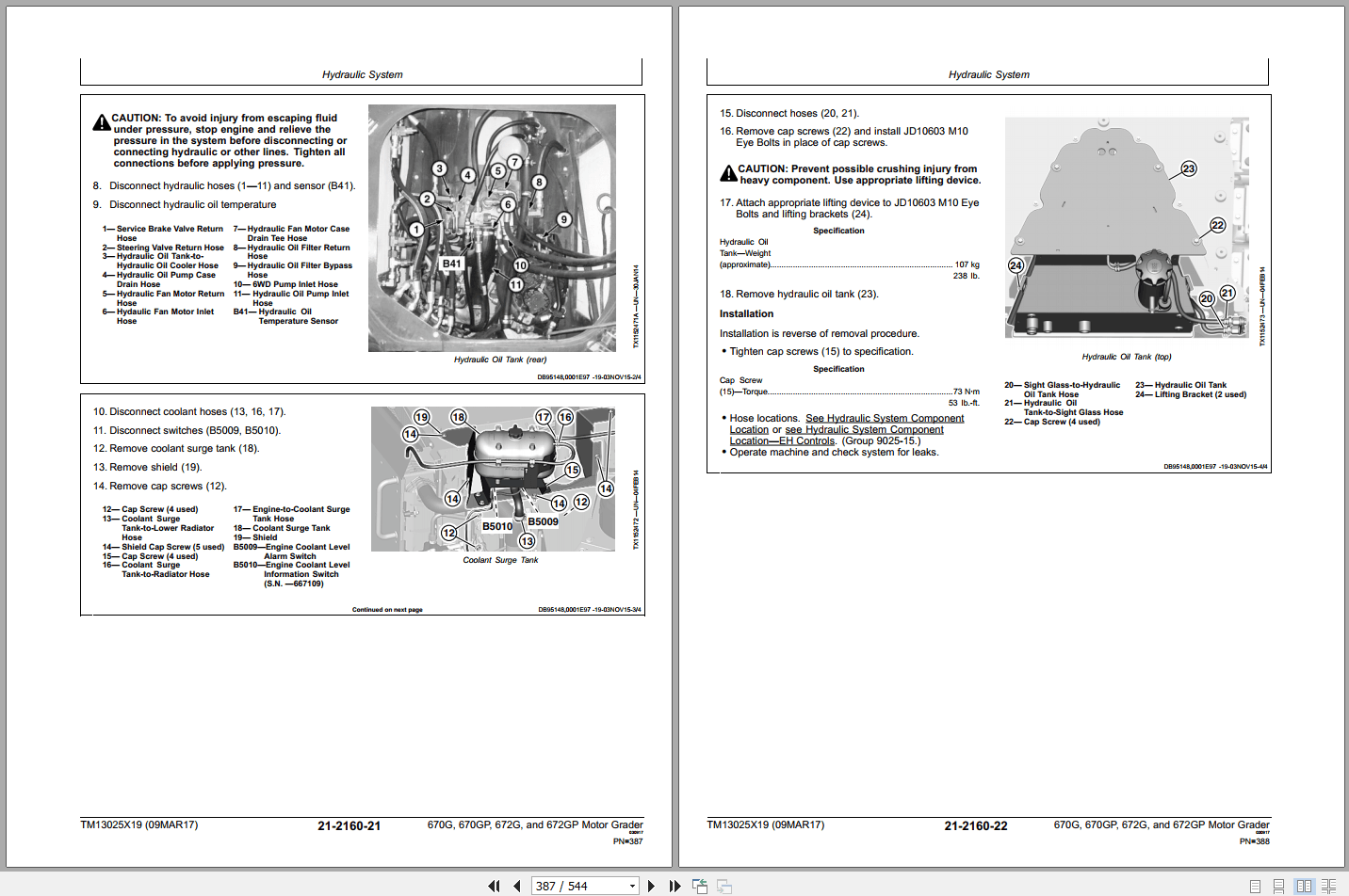 John Deere 670G 670GP 672G 672GP Motor Graders Repair Technical Manual TM13025X19 (3)