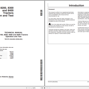 John Deere 8100 8200 8300 8400 Tractors Operation Test Manual TM1576 (1)