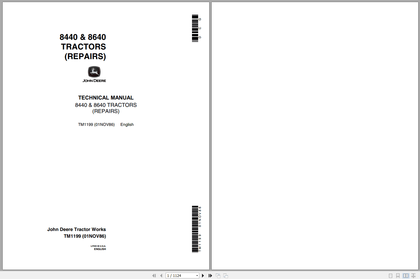 John Deere 8440 8640 Tractor Repair Technical Manual TM1199 (1)