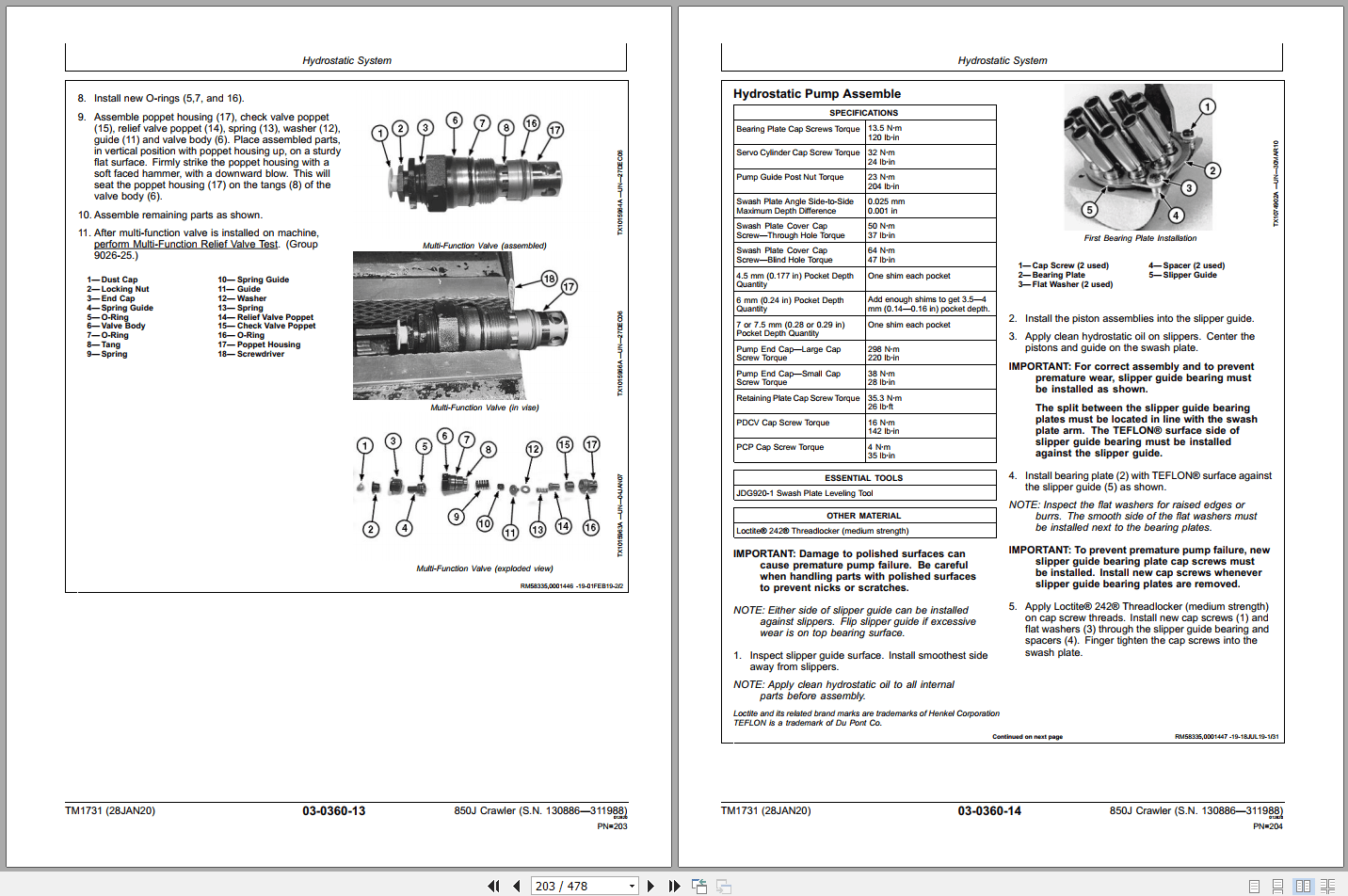 John Deere 850J Crawler Dozer Repair Technical Manual TM1731 (2)