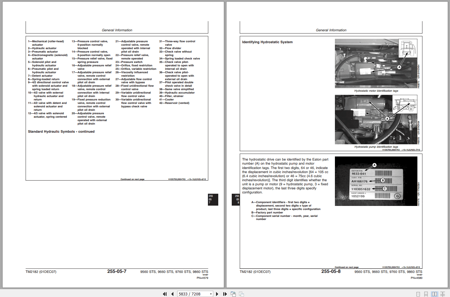 John Deere 9560STS 9660STS 9760STS 9860STS Combines Diagnostic Test Manual TM2182 (3)