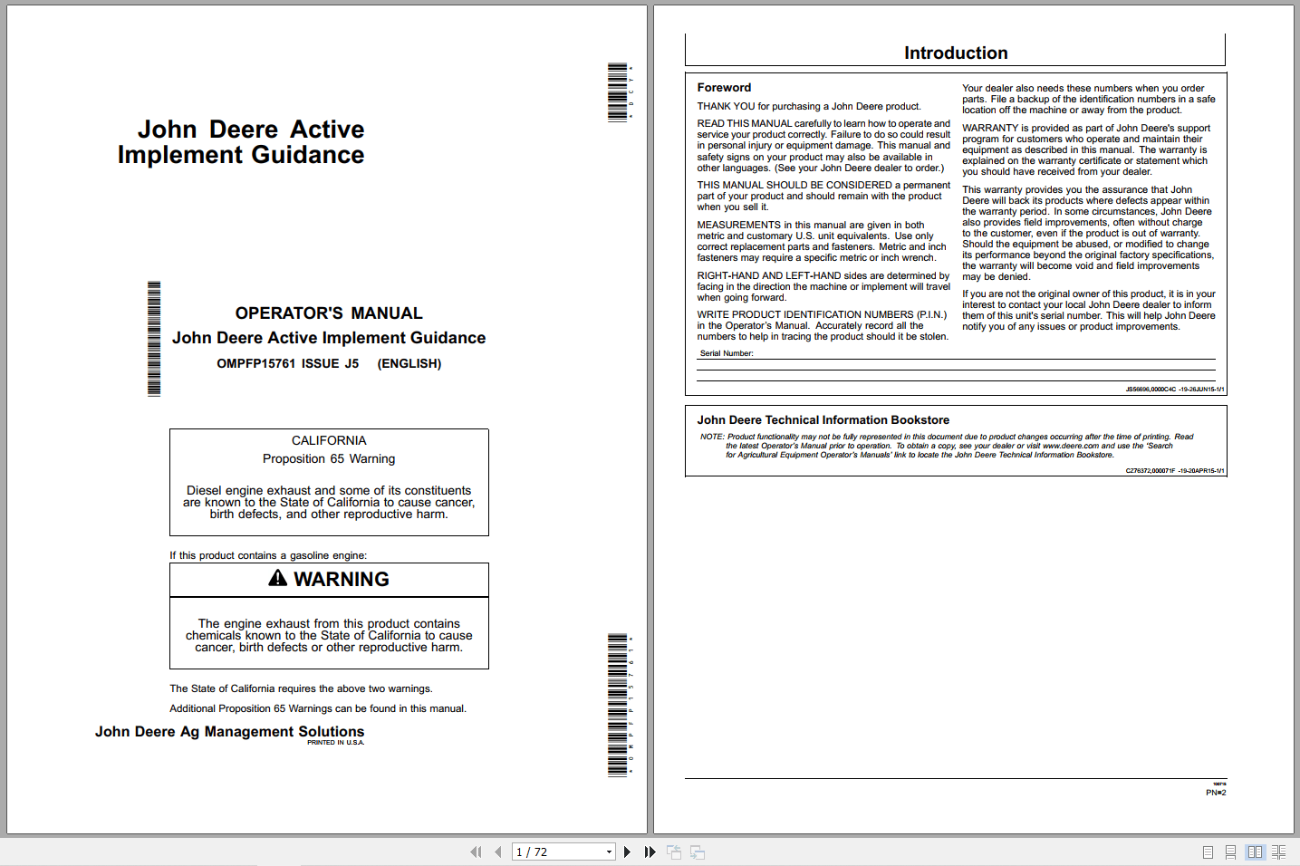 John Deere Active Implement Guidance Operators Manual OMPFP15761 (1)
