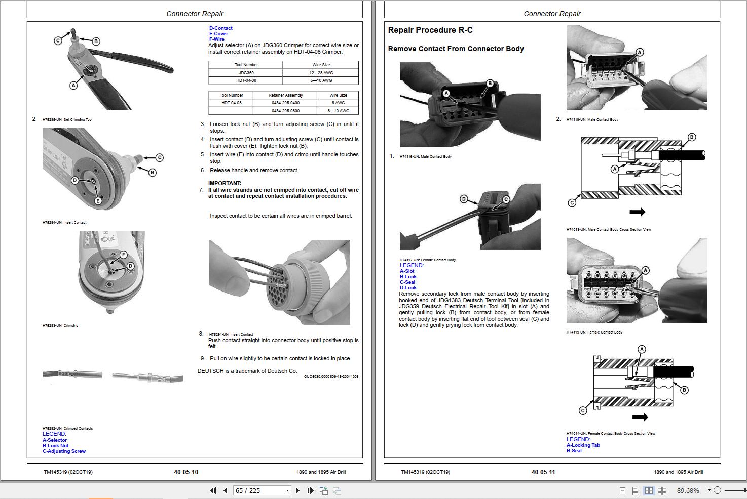 John Deere Air Drill 1890 1895 Repair Technical Manual TM145319 2