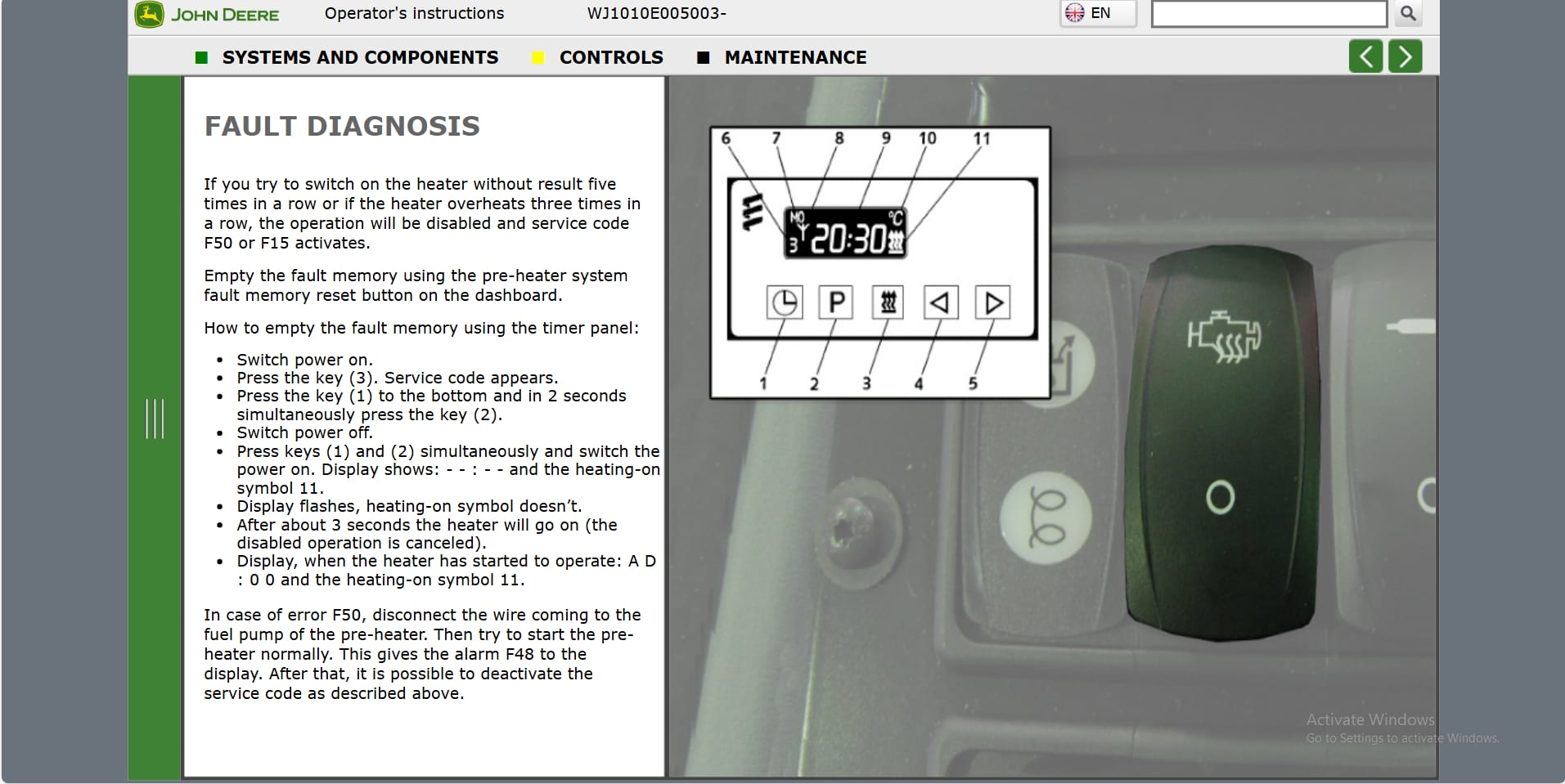 John Deere Forwarder 1010E WJ1010E005003 Operation Manual (3)