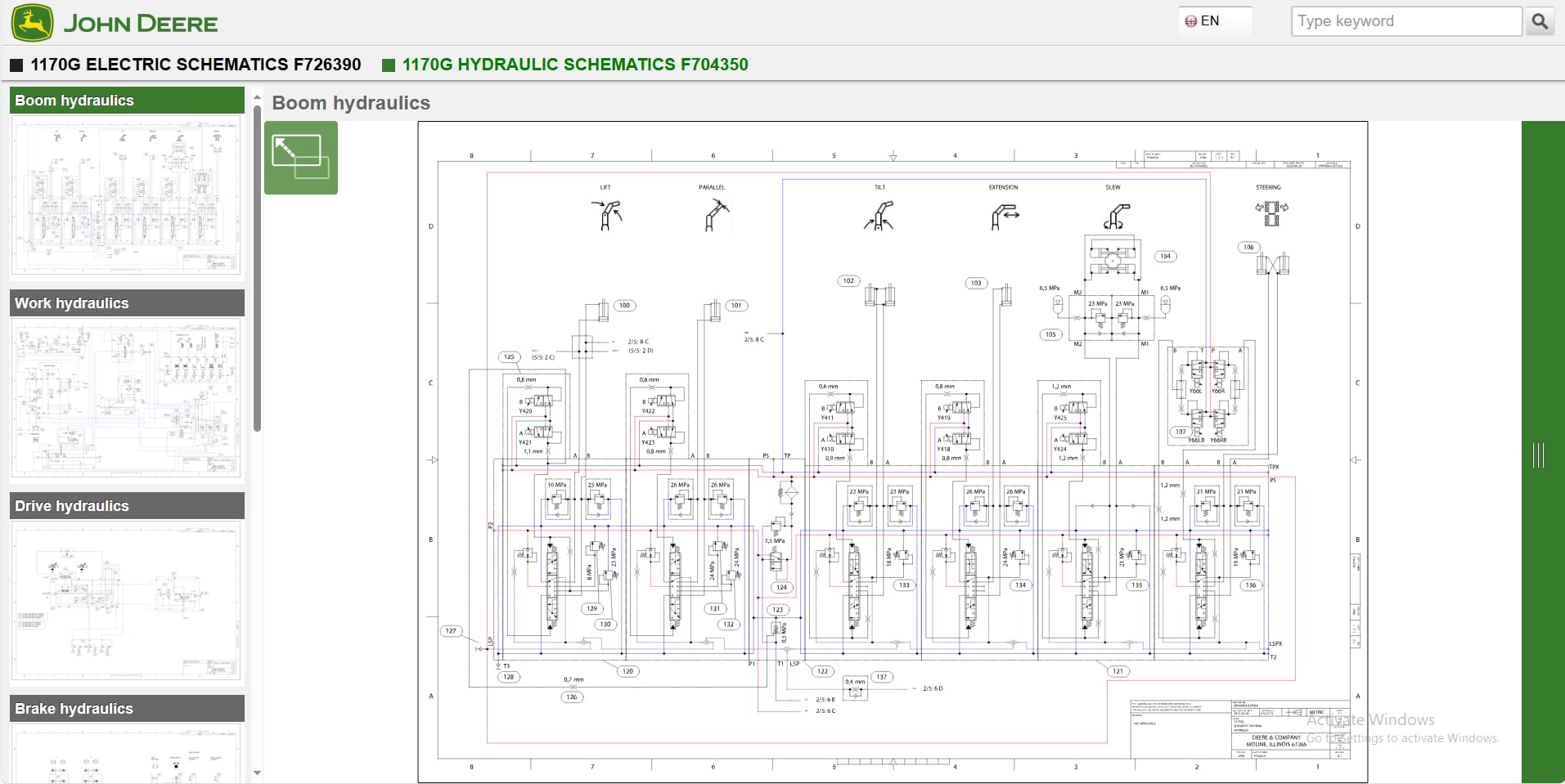 John Deere Forwarder 1170G 1WJ1170G003581 Hydraulic Electrical Schematic (3)