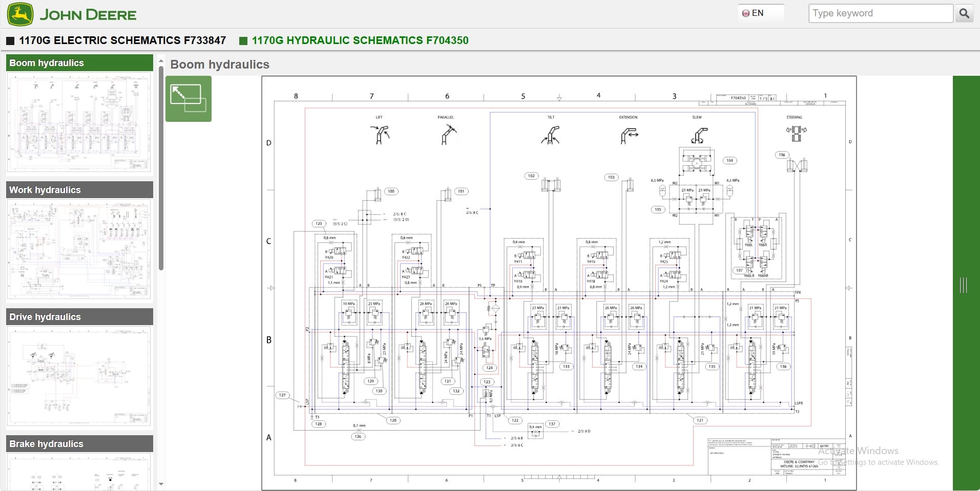John Deere Forwarder 1170G 1WJ1170G003853 Hydraulic Electrical Schematic (3)
