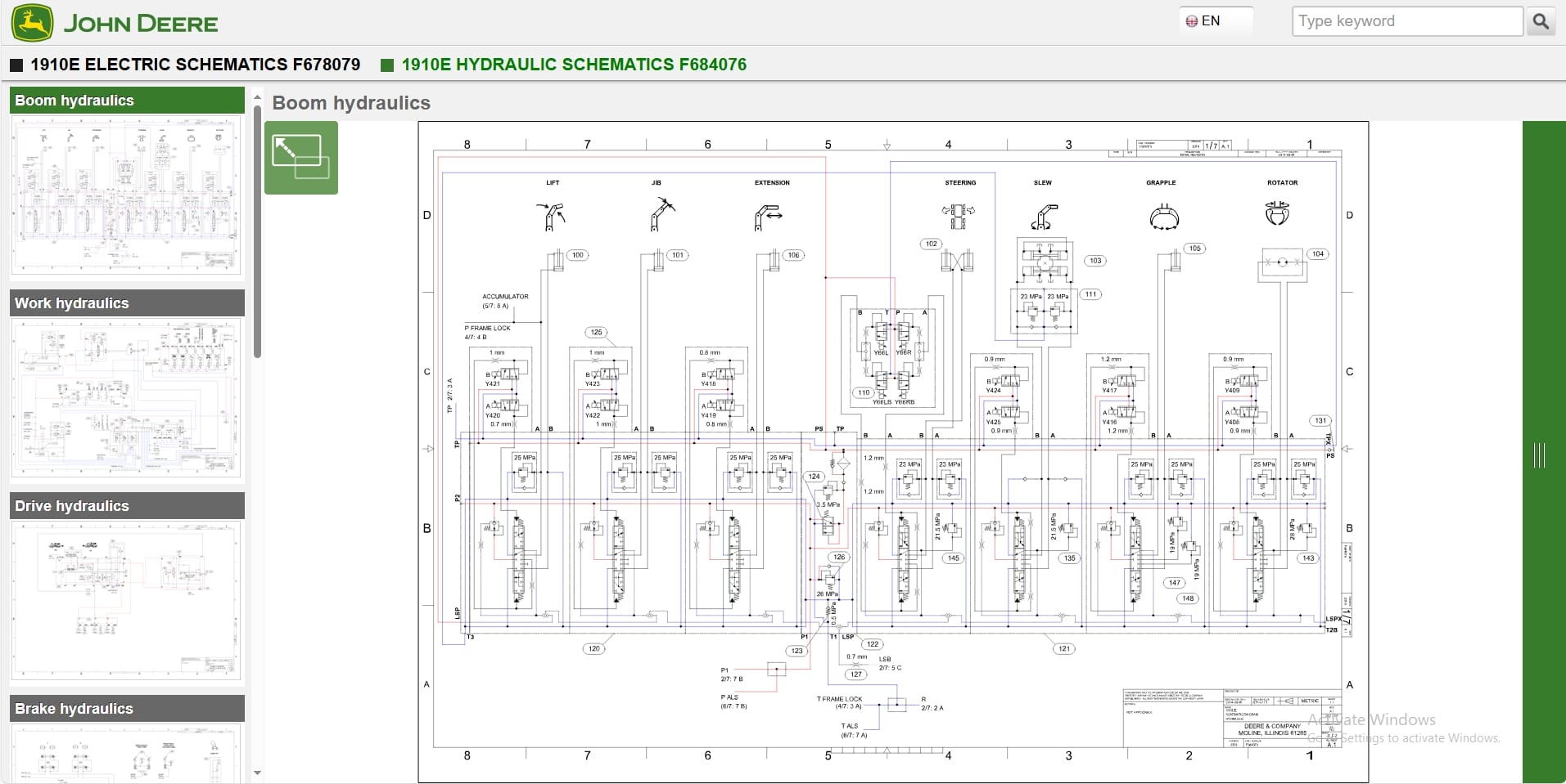 John Deere Forwarder 1910E RLC 1WJ1910E001653 1675 Hydraulic Electrical Schematic (3)