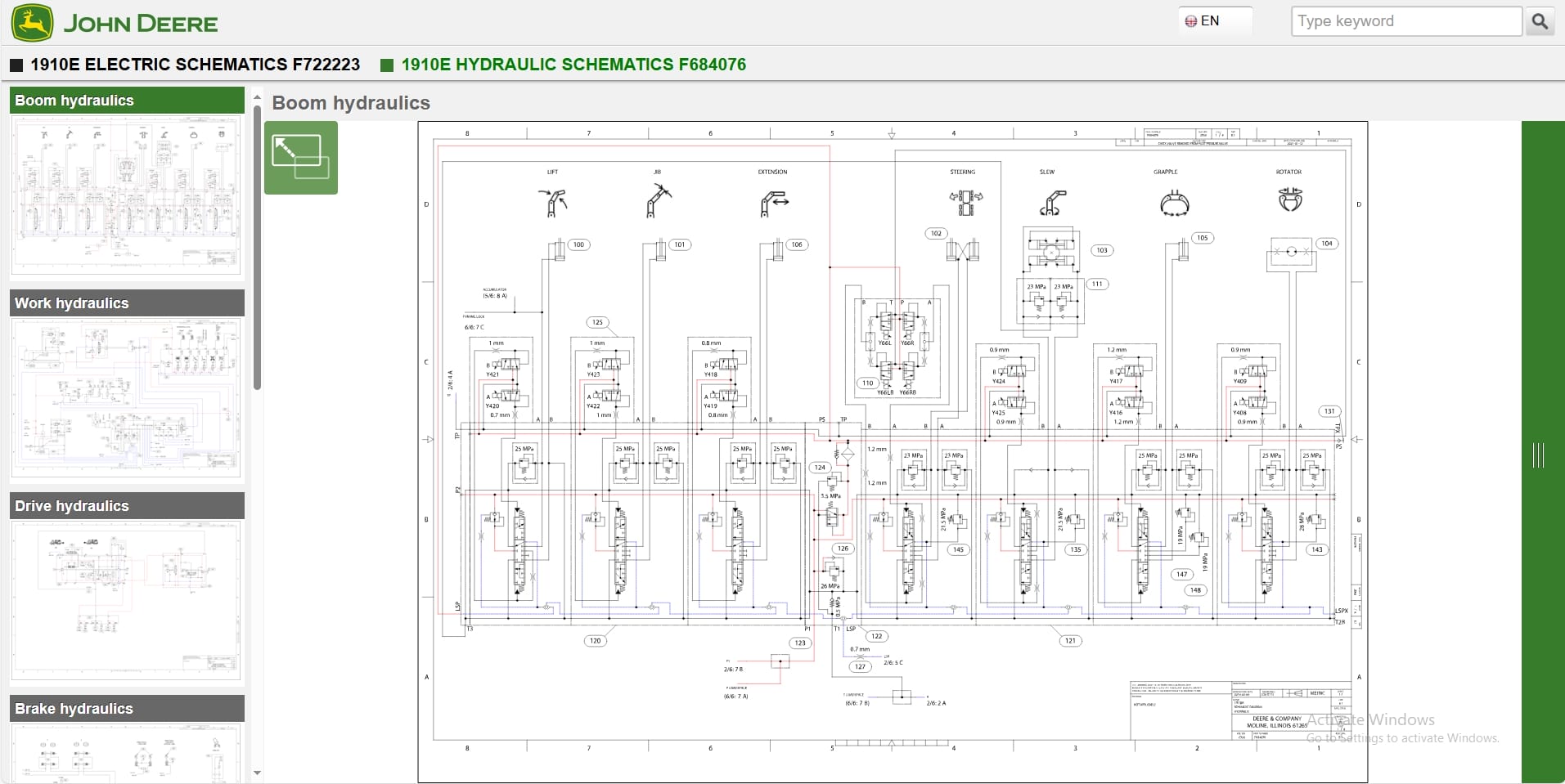 John Deere Forwarder 1910E RLC 1WJ1910E001933 Hydraulic Electrical Schematic (3)
