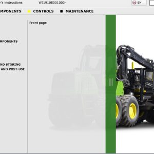 John Deere Forwarder 1910E WJ1910E001003 Operation Manual (1)