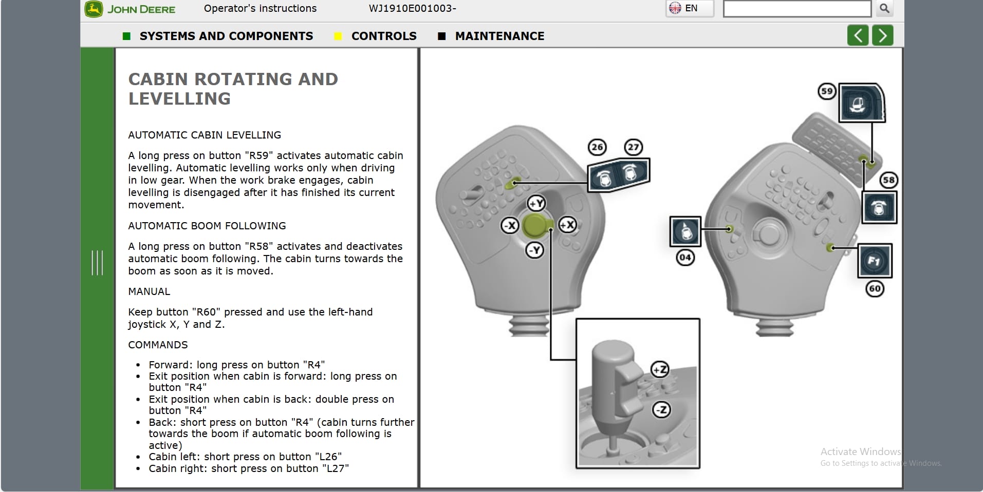John Deere Forwarder 1910E WJ1910E001003 Operation Manual (3)