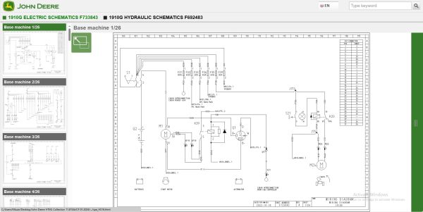 John Deere Forwarder 1910G FFC 1WJ1910G002488 Hydraulic Electrical Schematic (2)