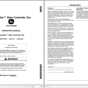 John Deere GreenStar Rate Controller Dry Operators Manual OMPFP18423 (1)