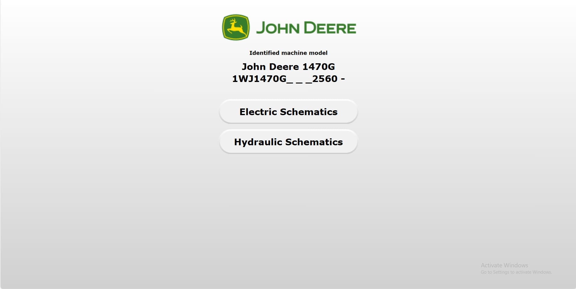 John Deere Harvester 1470G 1WJ1470G2560 Hydraulic Electrical Schematic (1)
