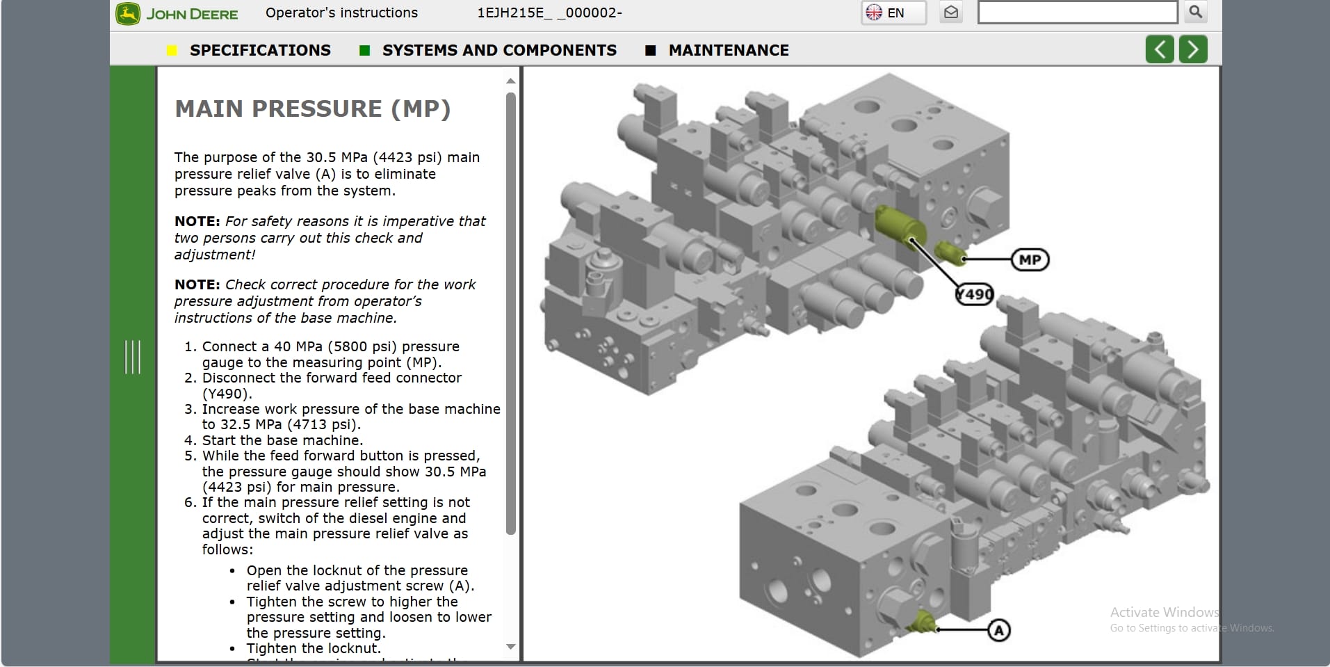John Deere Harvester Head H215E 1EJH215E000002 Operation Manual (3)