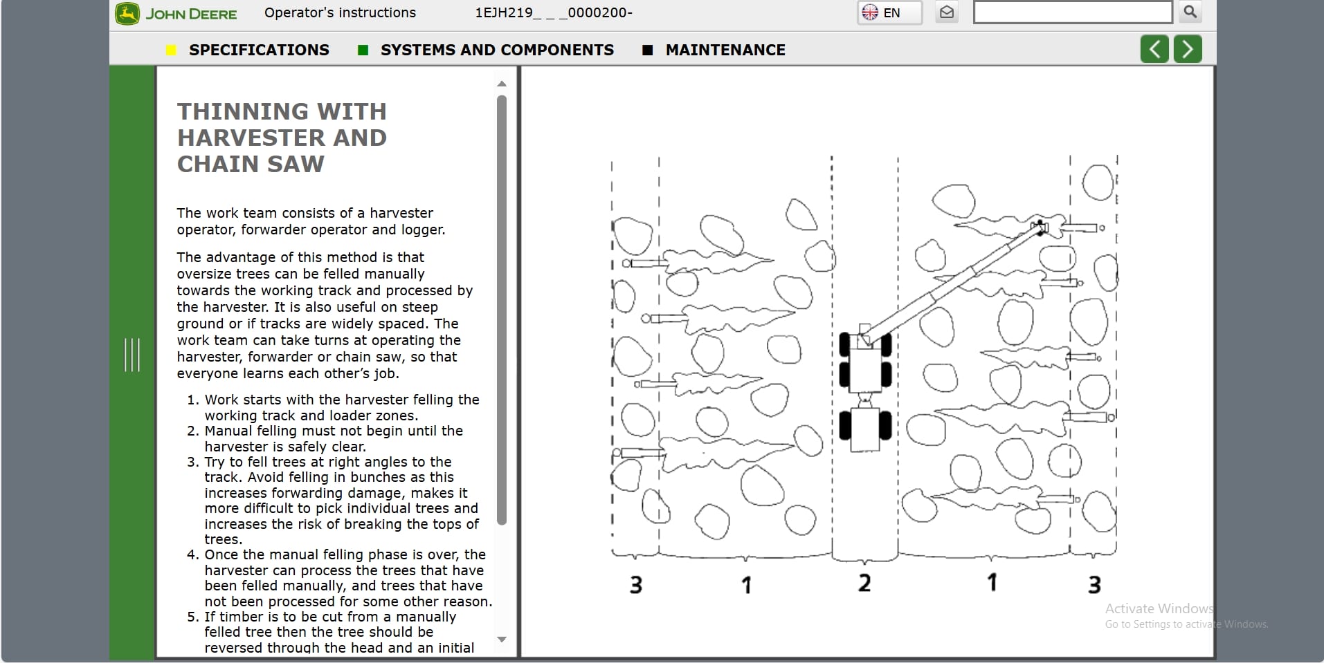 John Deere Harvester Head H219 1EJH2190000200 Operation Manual (2)