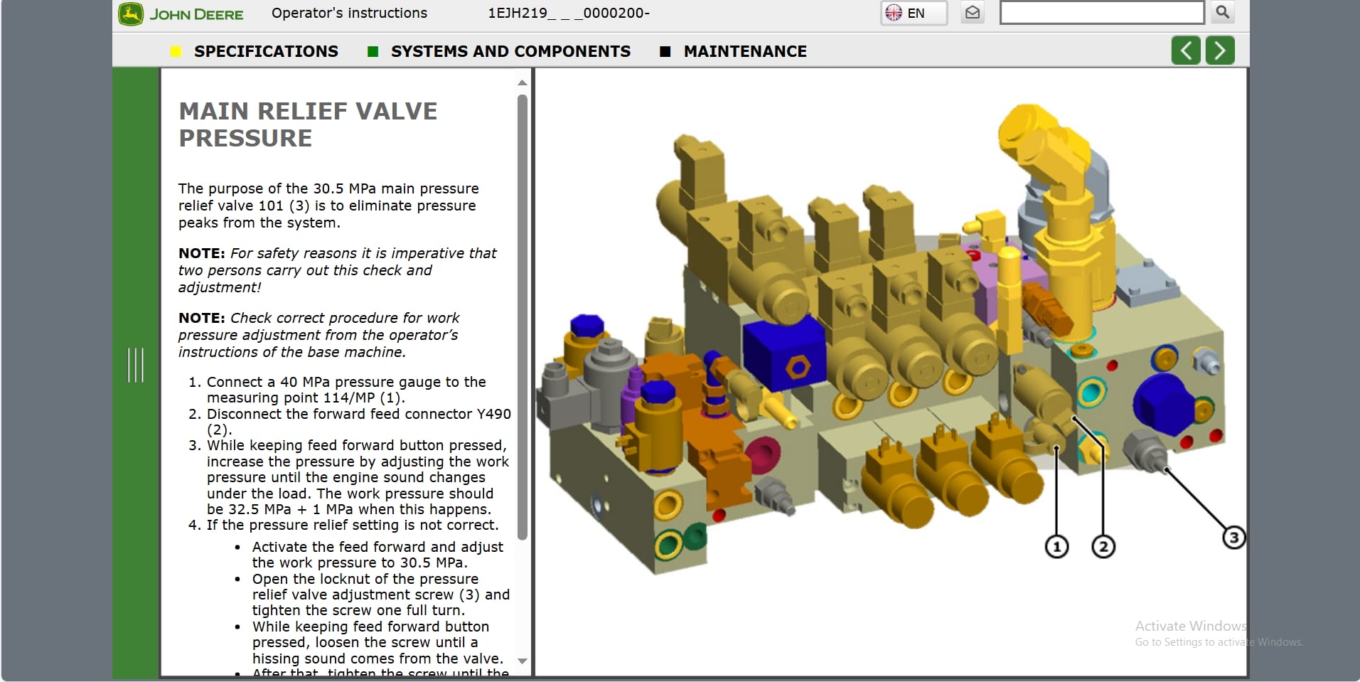 John Deere Harvester Head H219 1EJH2190000200 Operation Manual (3)