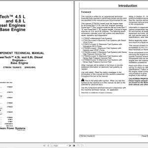 John Deere PowerTech 4.5L 6.8L Diesel Engines Component Technical Manual CTM104 (1)