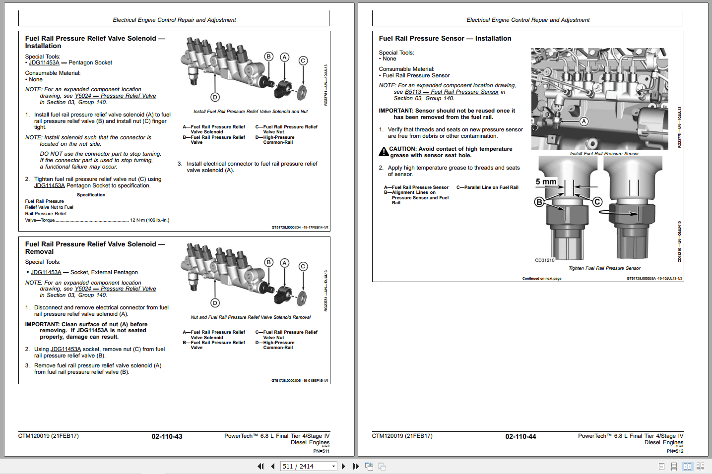 John Deere PowerTech 6.8L OEM Diesel Engines Component Technical Manual CTM120019 (2)