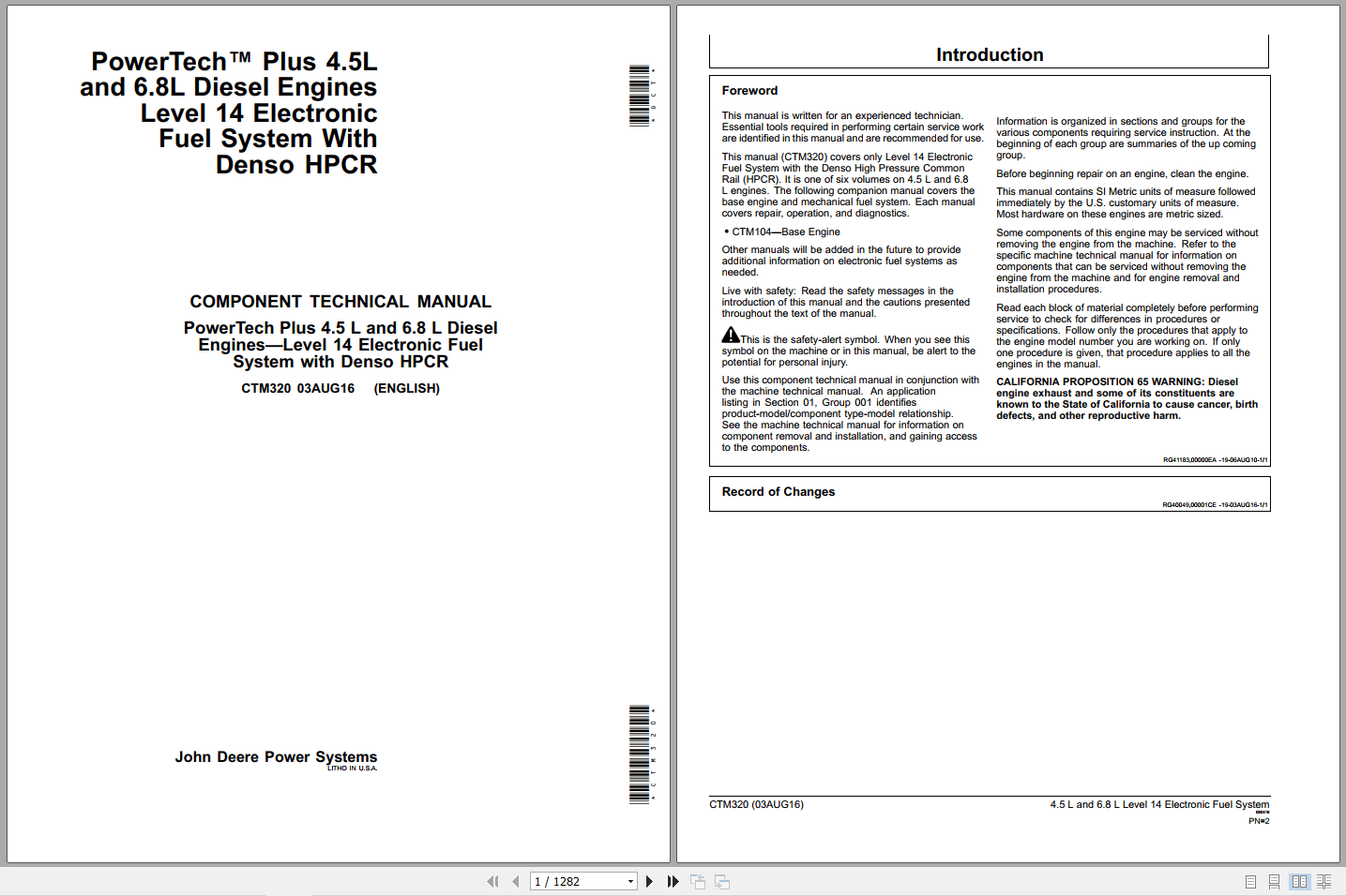 John Deere PowerTech Plus 4.5L 6.8L Diesel Engines Component Technical Manual CTM320 (1)
