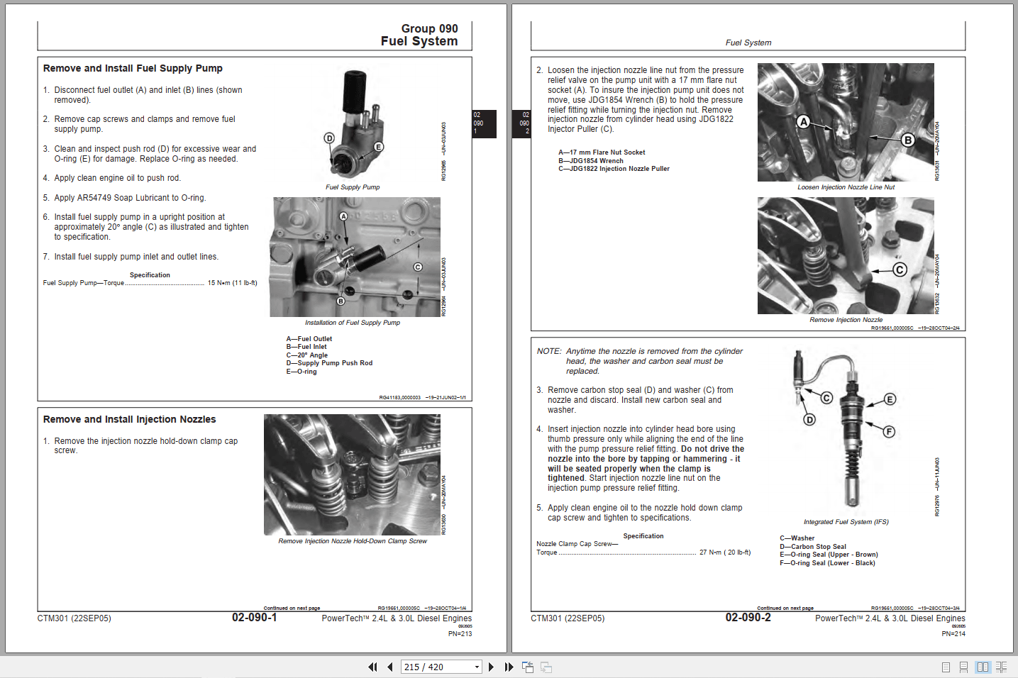 John Deere Powertech 2.4L 3.0L Diesel Engines Component Technical Manual CTM301 (2)