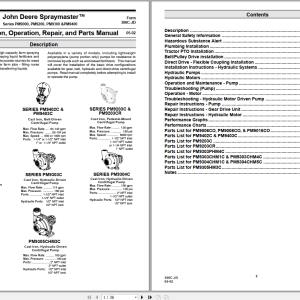 John Deere Series PM9000 PM9200 PM9300 PM9400 Pump Repair And Part Manual (1)