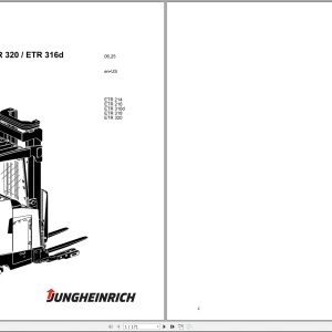 Jungheinrich Forklift ETR 214 320 316D Operating Manual Electric Hydraulic Schematic (1)