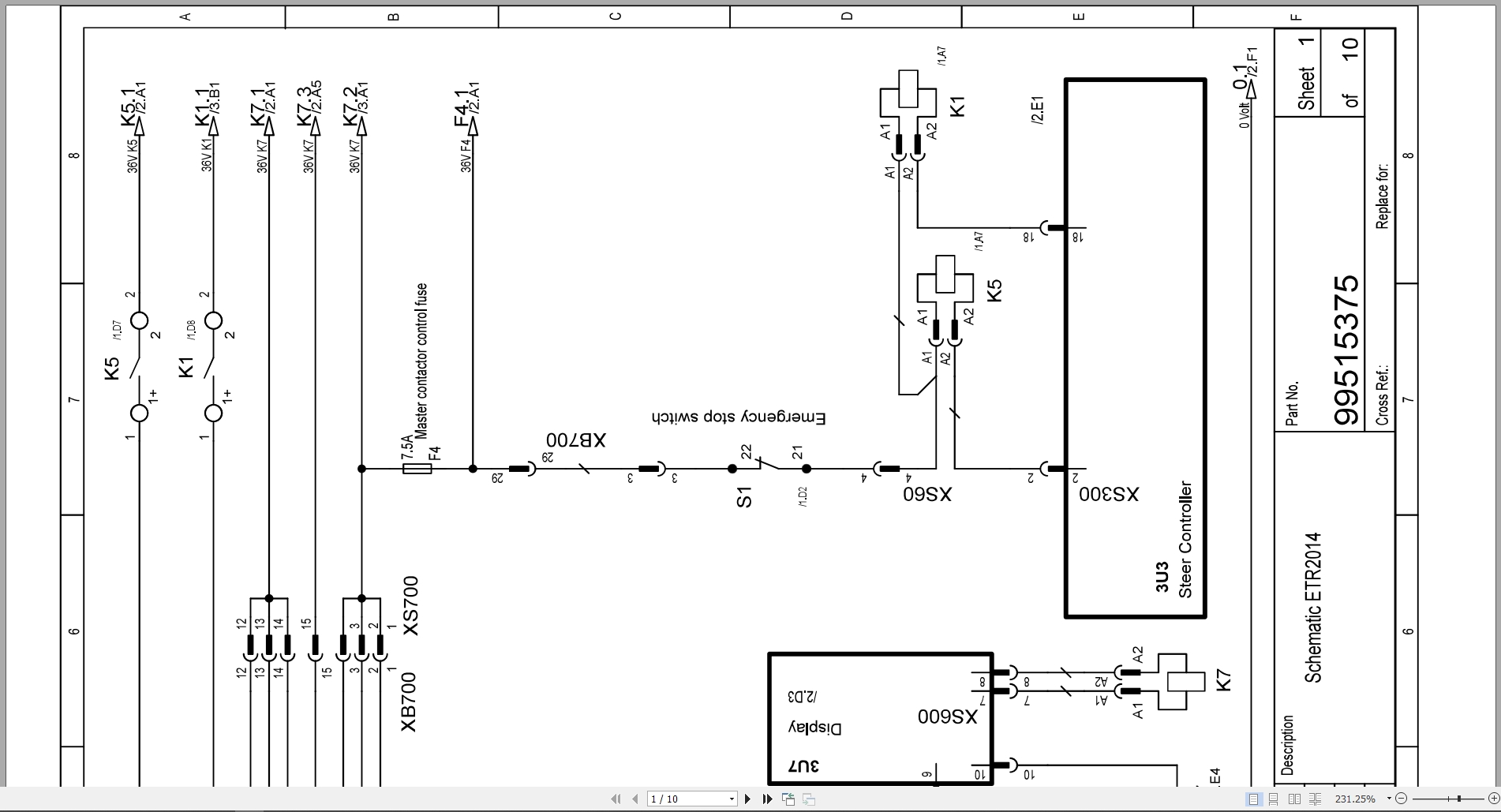 Jungheinrich Forklift ETR 214 320 316D Operating Manual Electric Hydraulic Schematic (3)