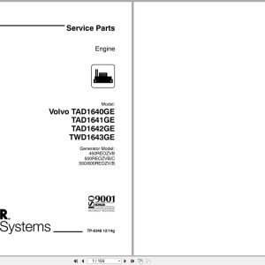 Kohler Volvo Engine TAD1640GE to TWD1643GE Parts Manual TP 6348 (1)