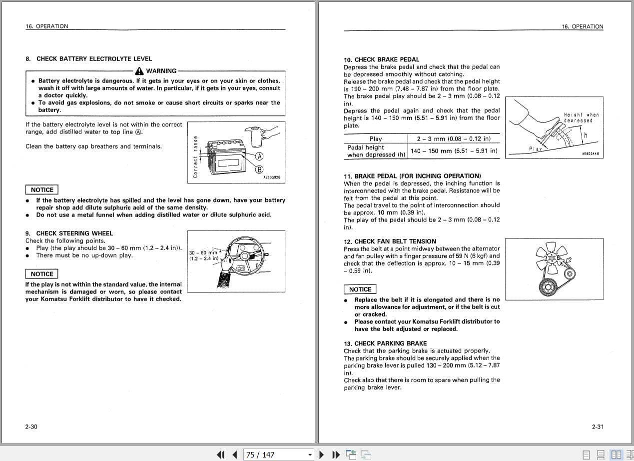 Komatsu Forklift FD400 2 FD430 2 Operation And Maintenance Manual TEN00562 00 (2)