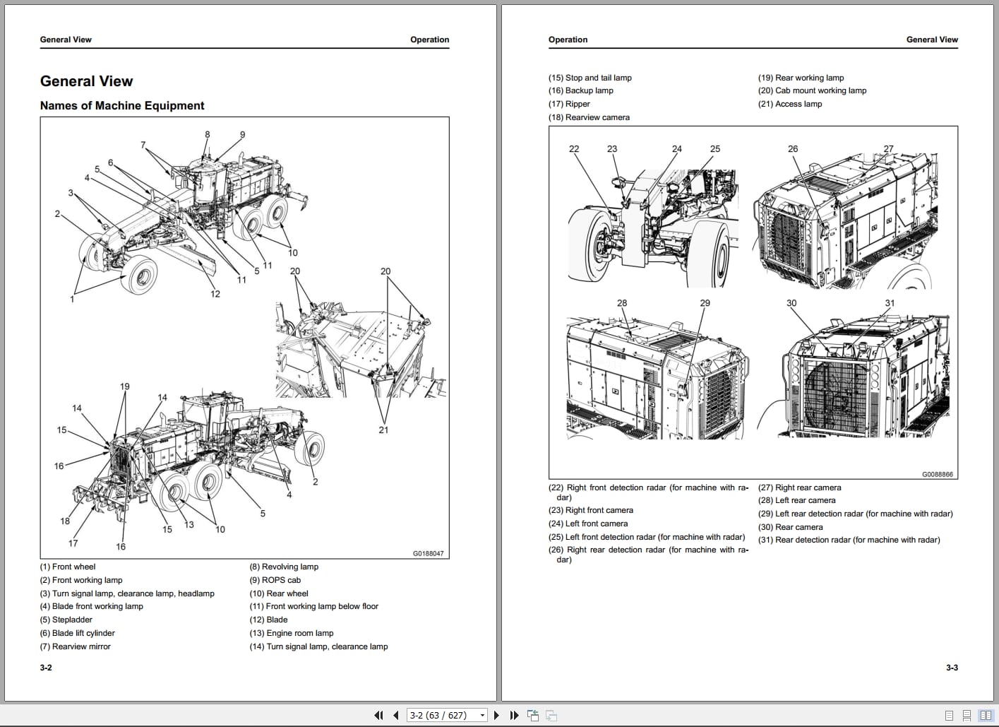 Komatsu Motor Grader GD955 7E0 Operation Maintenance Manual PEN02287 01 2025 (2)