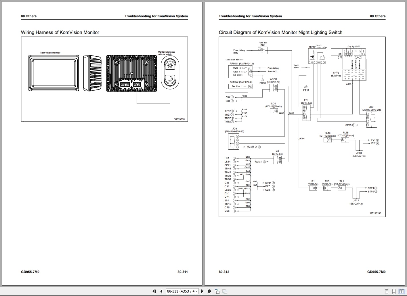 Komatsu Motor Grader GD955 7M0 Shop Manual And Wiring Diagram SEN07008 00 2024 (4)